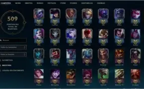 conta League of Legends plat IV + 144 skins + MMR alto