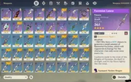 Conta genshin AR 36 com Raiden + Kazuha + Furina + Jean