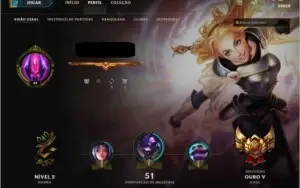 CONTA LEAGUE OF LEGENDS TEMPORADA 2 - ELO ATUAL: GOLD