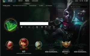 Conta League of Legends - Bronze 1 + 23 Champs e Skins+