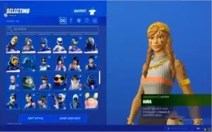 Conta fortnite com mais de 100 skins compradas