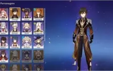 Conta Genshin Impact com Childe + Zhongli + Atlas Celestial