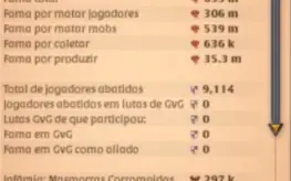 Vendo conta 900M de Fama full espec.