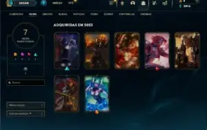 Platina 2 com 45 Champs e 7 Skins