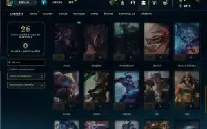 Platina 2 com 45 Champs e 7 Skins