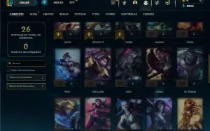 Platina 2 com 45 Champs e 7 Skins