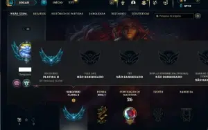 Platina 2 com 45 Champs e 7 Skins