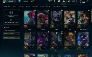 Platina 2 com 45 Champs e 7 Skins