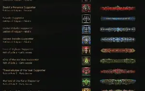 Conta Path of Exile 1 e 2, Muitas MTX
