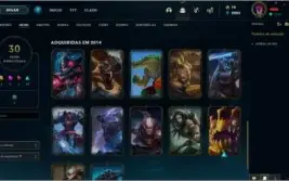 Conta League of Legends - Ícones 2014, Skins e 128 Champs
