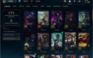 Conta unranked com 14 skins e 55 champs