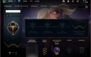 Conta unranked com 14 skins e 55 champs