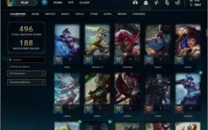 Conta no servidor N.A com TODOS os champs e 290 skins