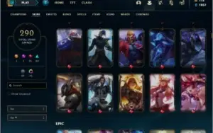 Conta no servidor N.A com TODOS os champs e 290 skins