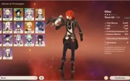 CONTA GENSHIN IMPACT AR36 Diluc/Venti/Jean 13/ 4 estrelas