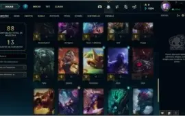 Conta LoL, Platina lll, Várias Skins