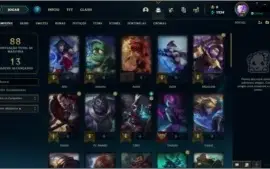 Conta LoL, Platina lll, Várias Skins