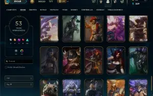 Platina 2 com 90 Champs e 53 Skins ( ADC / JG / MID )