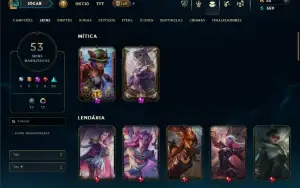 Platina 2 com 90 Champs e 53 Skins ( ADC / JG / MID )