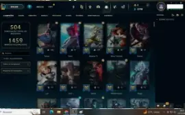 Conta de lol todos os campeões level 467 com 95 skins