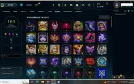 Conta de lol todos os campeões level 467 com 95 skins