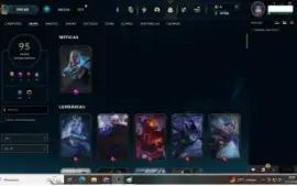 Conta de lol todos os campeões level 467 com 95 skins