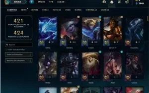 Conta bronze 4 com TODOS os champs e 110 Skins