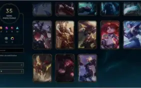 CONTA LEVEL 25 BOM PARA SMURF COM MUITAS SKINS E CHAMPS.