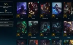 CONTA LEVEL 25 BOM PARA SMURF COM MUITAS SKINS E CHAMPS.