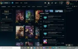 Conta com 2615 RP unranked lvl 122 com dados de criação