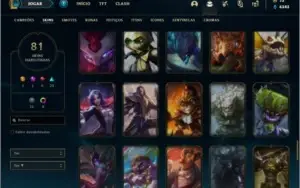 Conta platina 1 com 116 champs e 81 skins ( MAIN TOP )