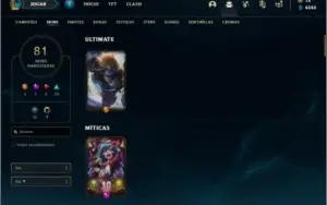 Conta platina 1 com 116 champs e 81 skins ( MAIN TOP )