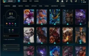 Conta platina 1 com 116 champs e 81 skins ( MAIN TOP )