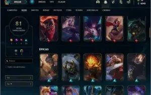 Conta platina 1 com 116 champs e 81 skins ( MAIN TOP )