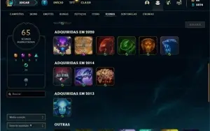 Conta ouro 2 com 73 Champs e 31 Skins + KAYLE JUIZA RARA