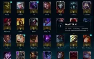 Conta league of legends - 98 skins - nível 65