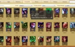 Conta Platina 05 119 champ 80 skins 09 pg de runas