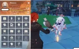 Genghin Impact - Conta AR 54 com muitos personagens.
