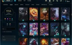 CONTA LOL - 236 SKINS - 18K DE ESSENCIAS