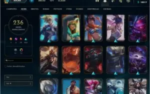 CONTA LOL - 236 SKINS - 18K DE ESSENCIAS