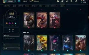 Conta ouro 2 com 150 champs e 188 skins ( MAIN JG )