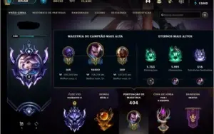 Conta de lol diamante com preço de desapego.