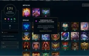 Conta LOL - 93 SKINS - PLATINA 4 MMR ALTO