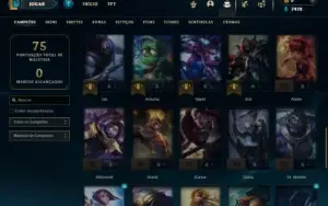 Diamante 4 e Diamante 2 (Flex) com 50 Champs e 12 Skins