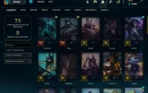 Diamante 4 e Diamante 2 (Flex) com 50 Champs e 12 Skins