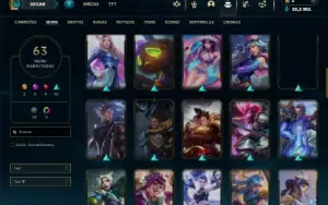 Esmeralda 4 com 70 Champs e 63 Skins ( MAIN ADC )