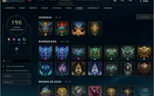 CONTA DO LOL [LVL 196, DIAMANTE, 104 SKINS]