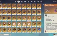 AR58 2192 Gemas, 13 armas 5★, 16 Personagems 5★.