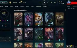 CONTA MESTRE 284 SKINS 60 CROMAS FALTANDO 9 CHAMPS