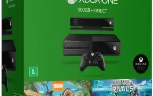 console Xbox One 500GB + Controle s/ Fio + Kinect +  2 jogos